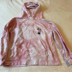 PrettyLittleThing Disney Minnie Mouse Unicorn Pink Tie Dye Hooded Sweater